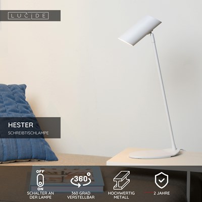 Lucide HESTER - Schreibtischlampe - 1xGU10 - Weiß